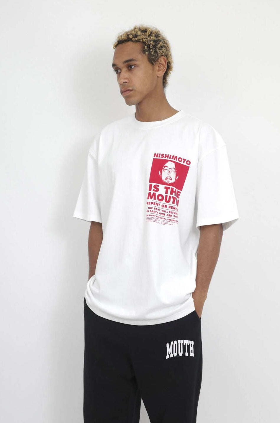 NISHIMOTO IS THE MOUTH S/S TEE NIM-SP01C WHITE/RED