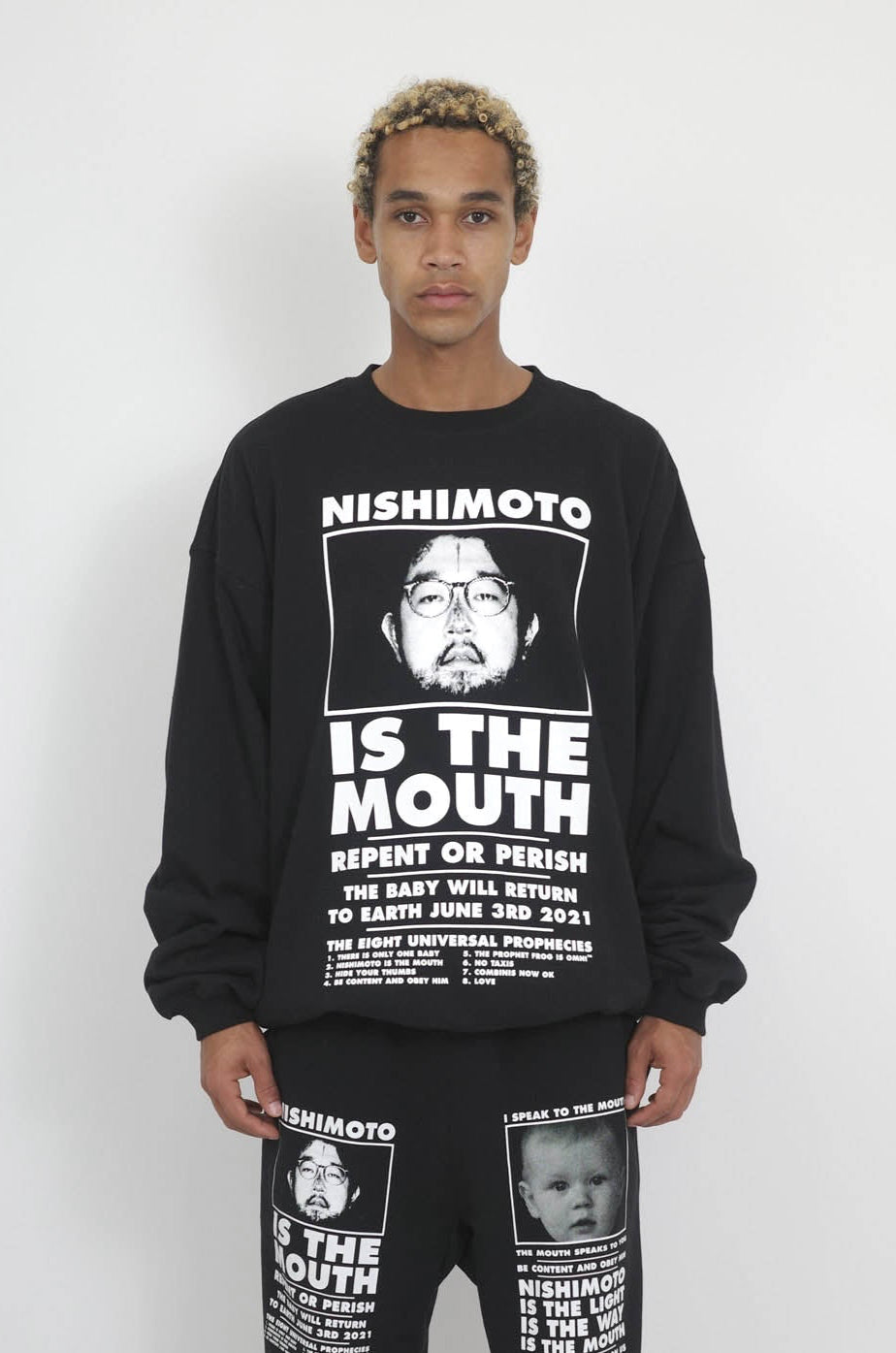 NISHIMOTO IS THE MOUTH SWEATSHIRT NIM-L14CM BLACK