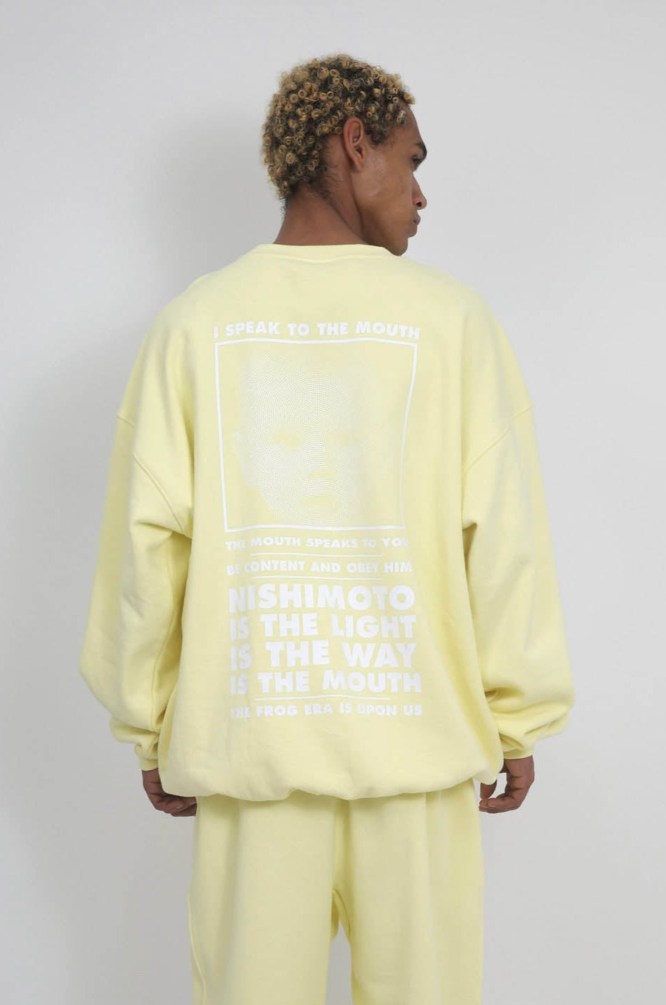 NISHIMOTO IS THE MOUTH SWEATSHIRT NIM-L14CM LIGHT YELLOW