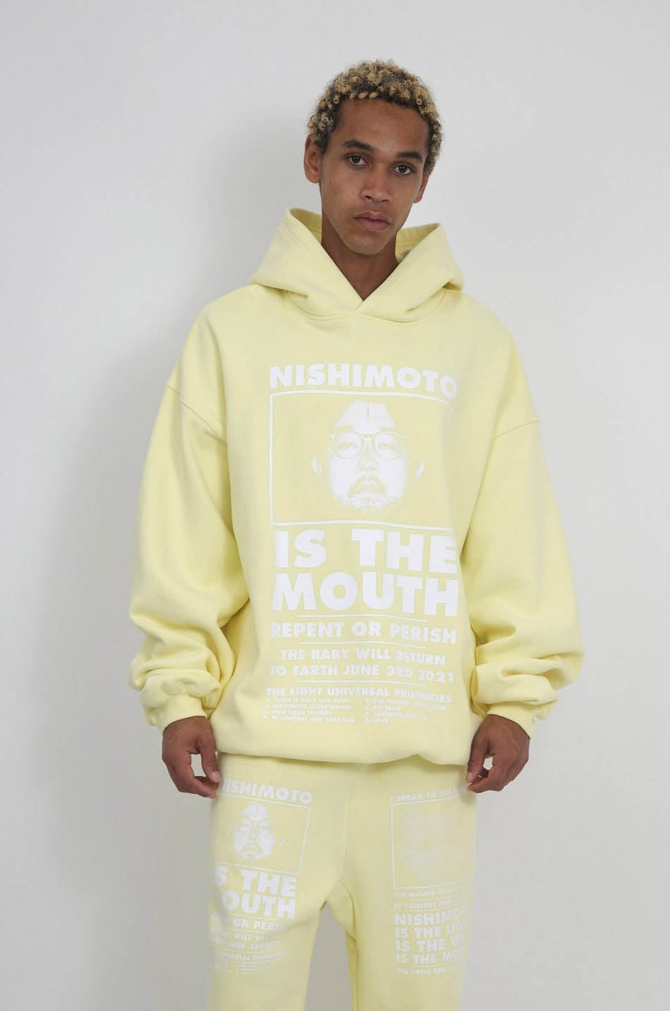 NISHIMOTO IS THE MOUTH SWEAT HOODIE NIM-L13CM LIGHT YELLOW