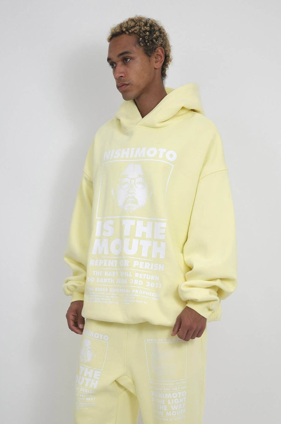 NISHIMOTO IS THE MOUTH SWEAT HOODIE NIM-L13CM LIGHT YELLOW
