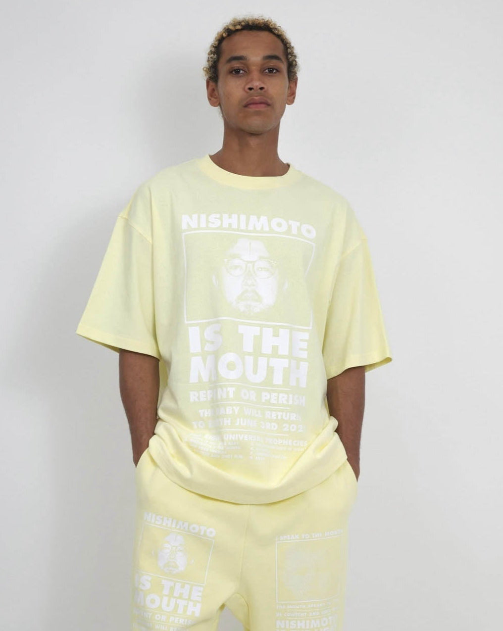 NISHIMOTO IS THE MOUTH S/S TEE NIM-L11CM LIGHT YELLOW