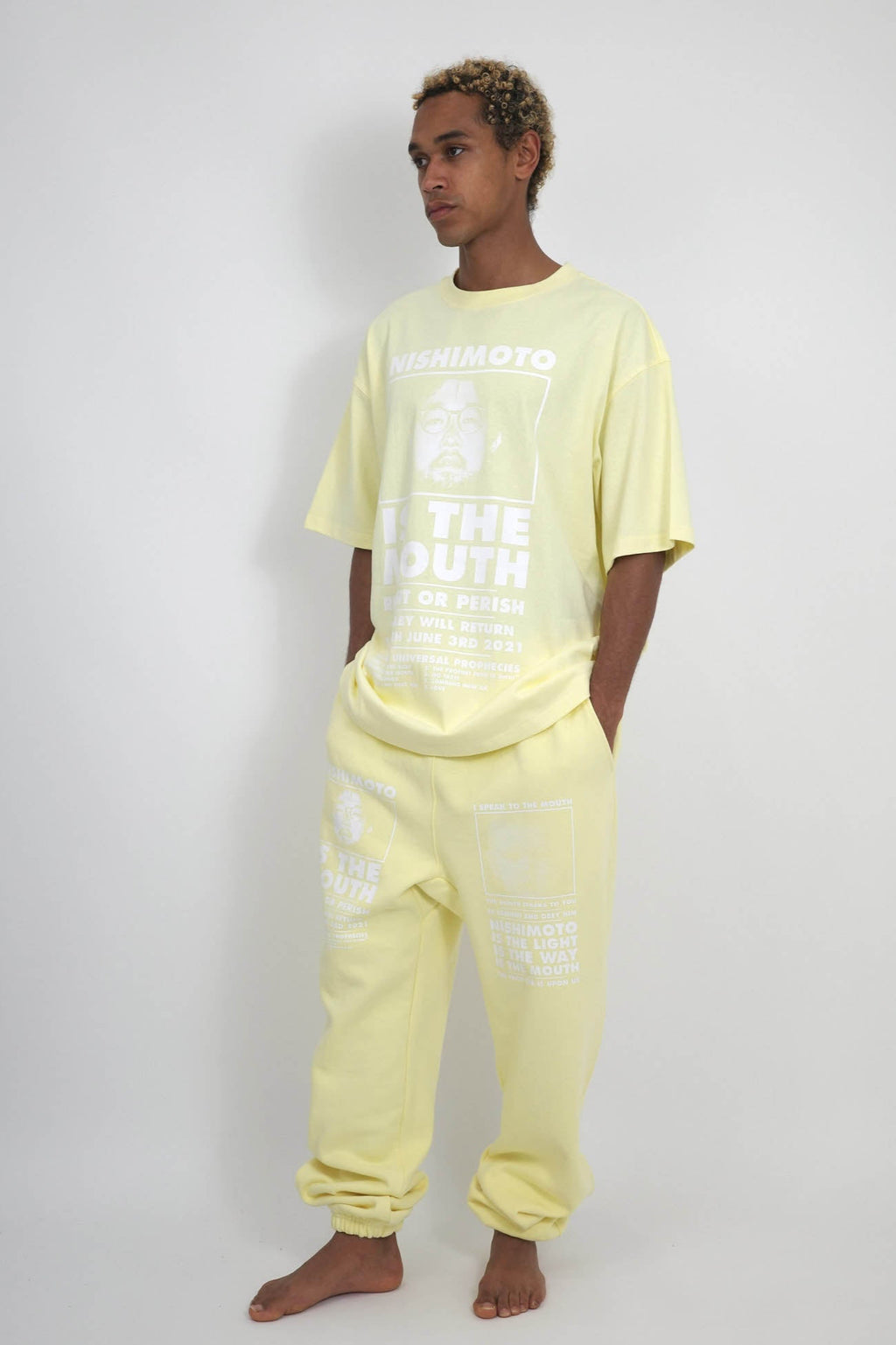 NISHIMOTO IS THE MOUTH S/S TEE NIM-L11CM LIGHT YELLOW