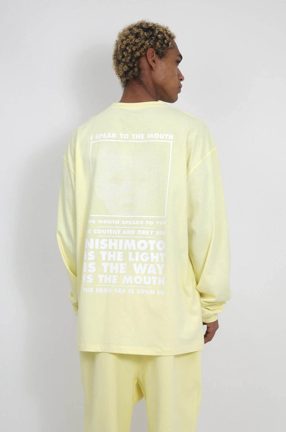 NISHIMOTO IS THE MOUTH L/S TEE NIM-L12CM LIGHT YELLOW