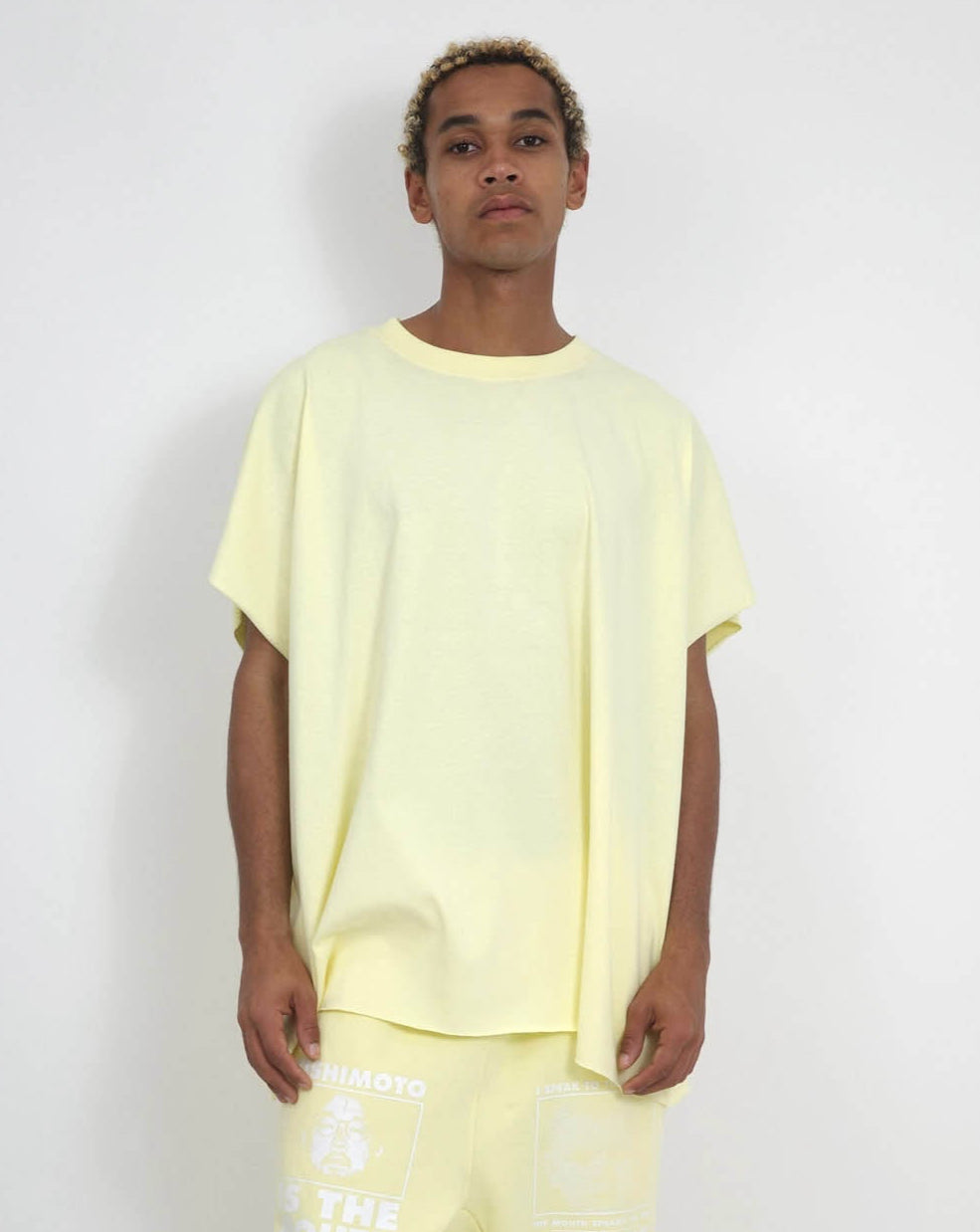 NISHIMOTO IS THE MOUTH WIDE N/S TEE NIM-WD00 LIGHT YELLOW