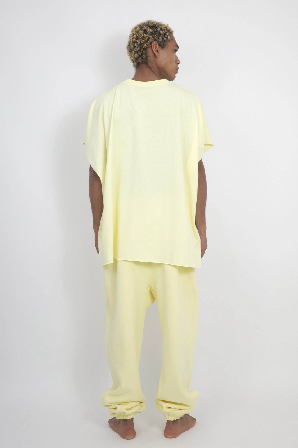 NISHIMOTO IS THE MOUTH WIDE SWEAT PANTS NIM-WD08 LIGHT YELLOW
