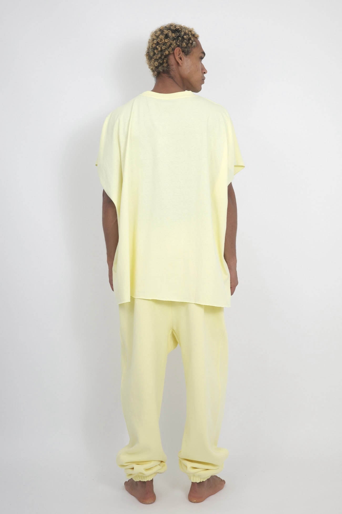 NISHIMOTO IS THE MOUTH WIDE SWEAT PANTS NIM-WD08 LIGHT YELLOW