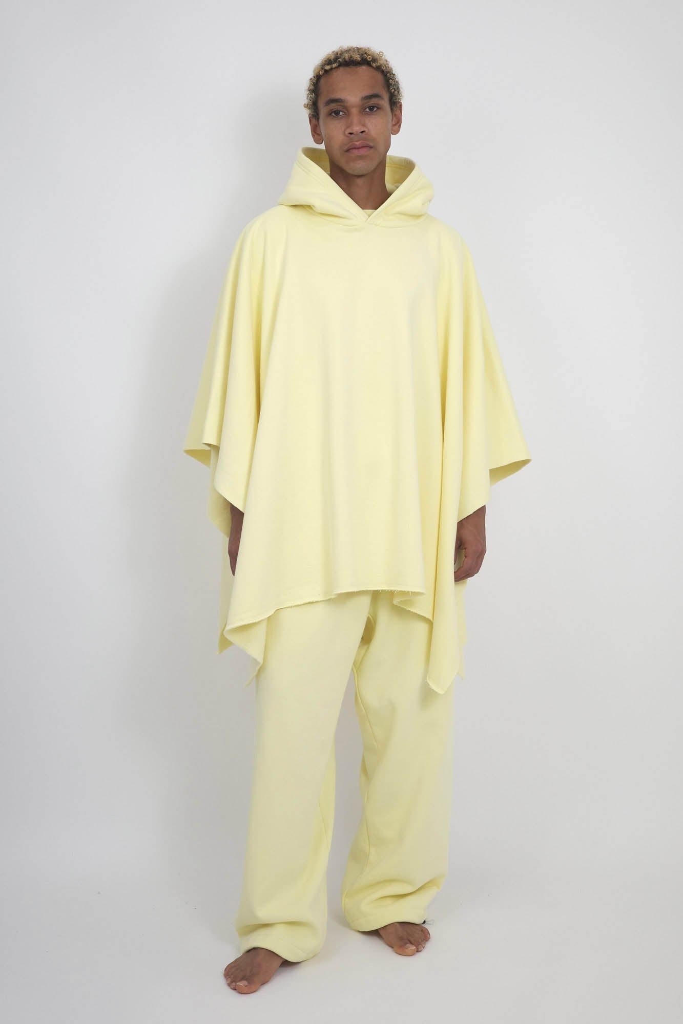 NISHIMOTO IS THE MOUTH WIDE SWEAT PONCHO NIM-WD09 LIGHT YELLOW