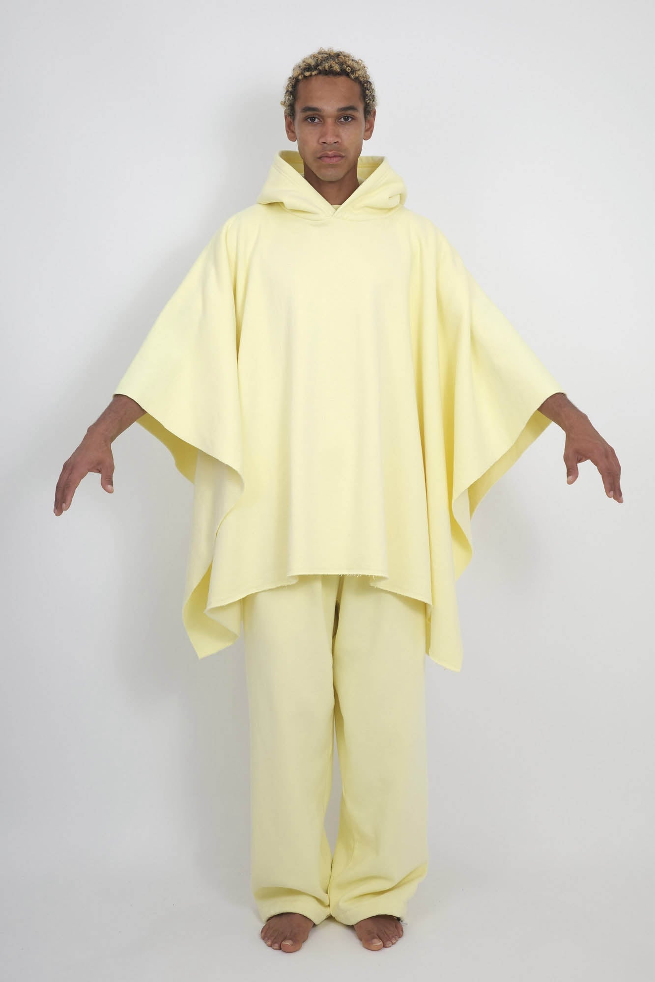 NISHIMOTO IS THE MOUTH WIDE SWEAT PONCHO NIM-WD09 LIGHT YELLOW