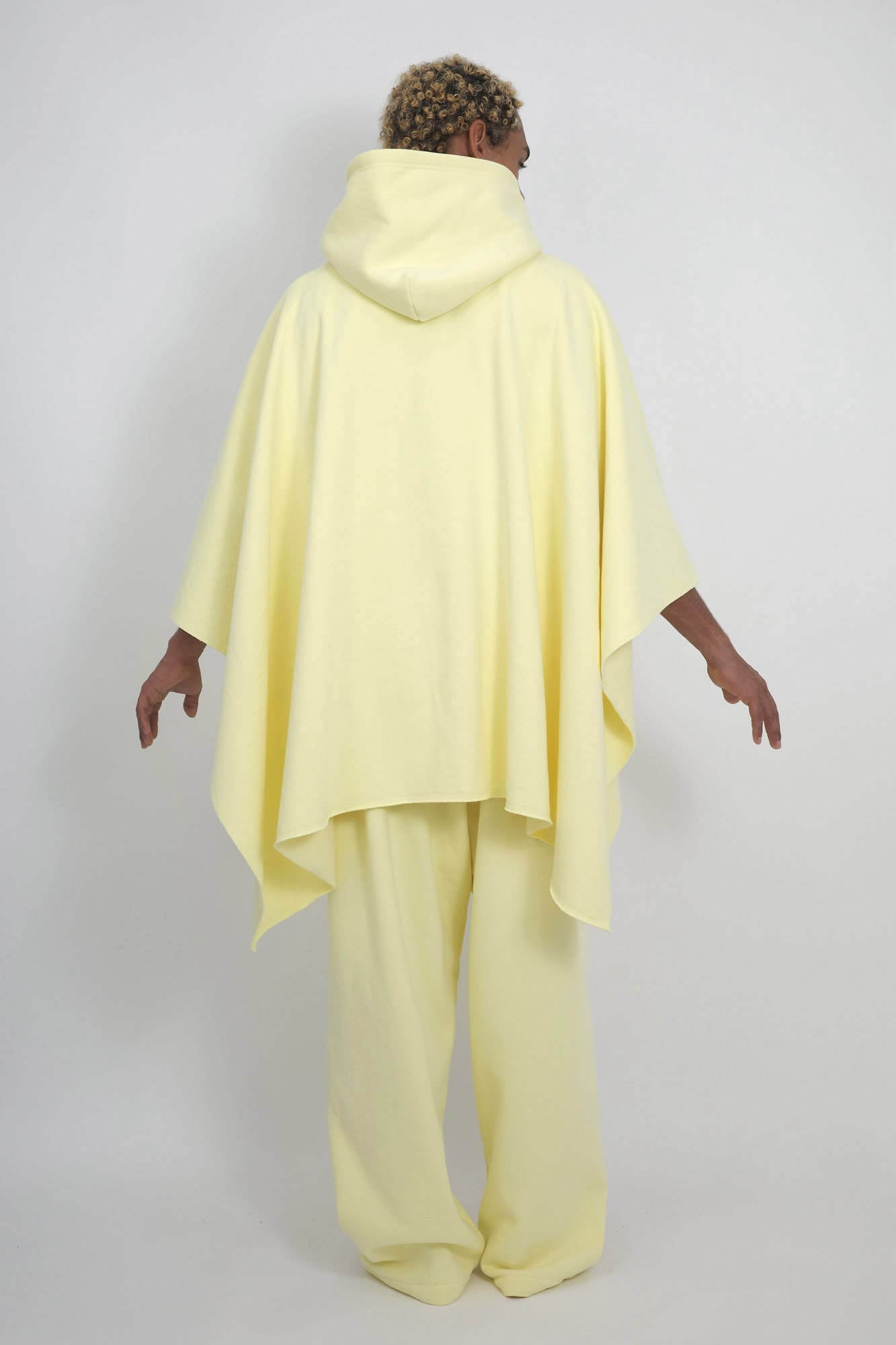 NISHIMOTO IS THE MOUTH WIDE SWEAT PONCHO NIM-WD09 LIGHT YELLOW