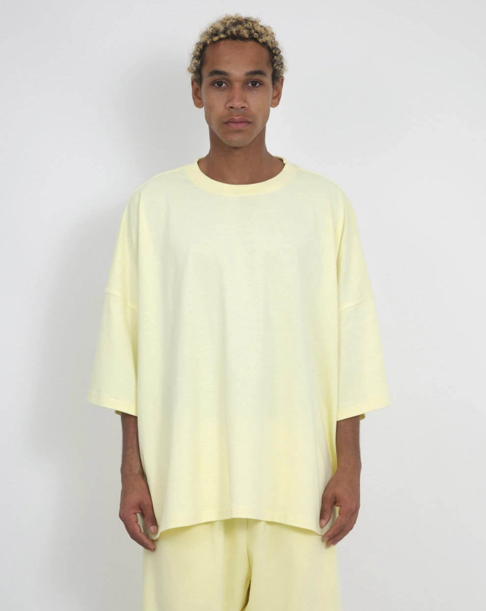 NISHIMOTO IS THE MOUTH WIDE S/S TEE NIM-WD01 LIGHT YELLOW