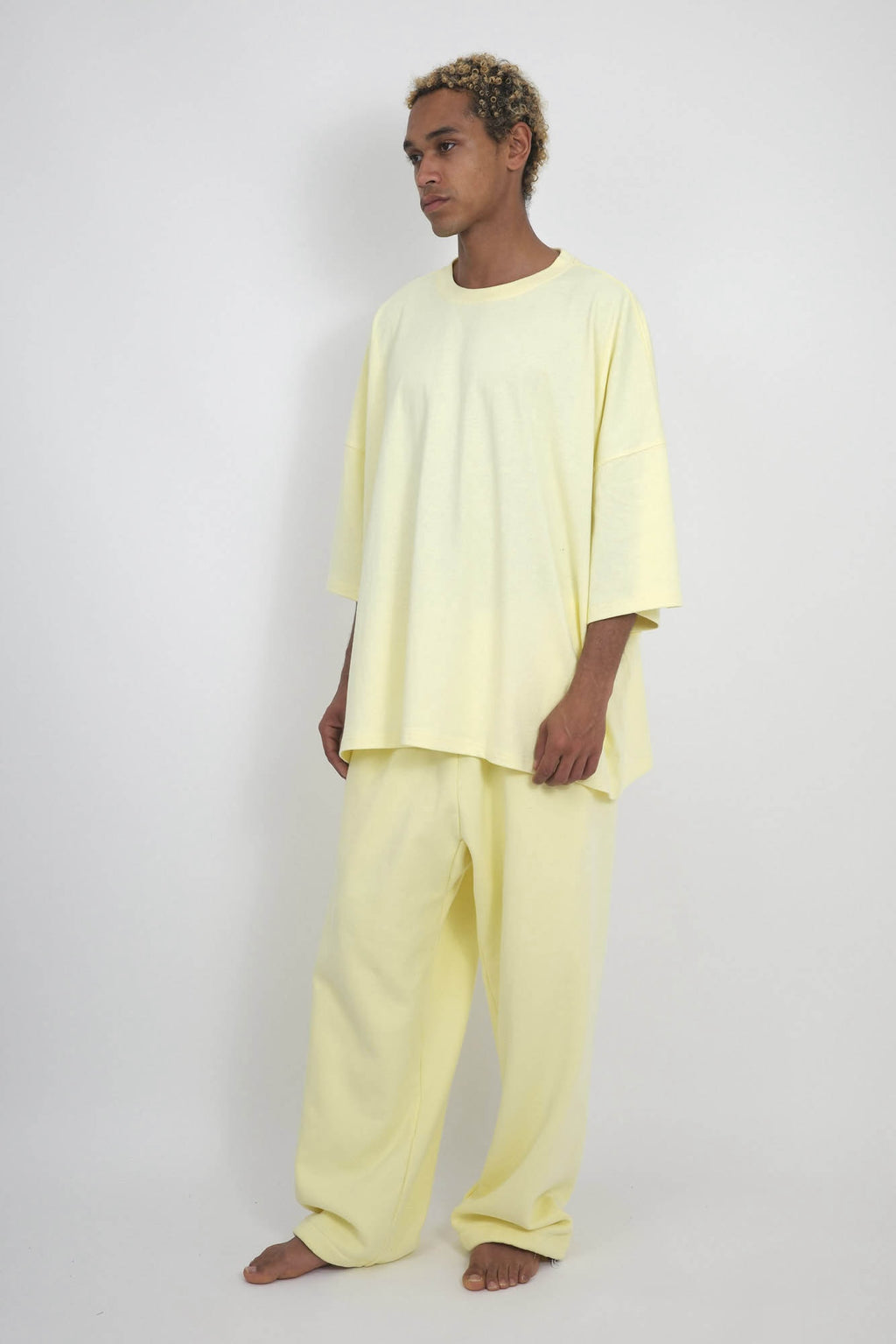 NISHIMOTO IS THE MOUTH WIDE S/S TEE NIM-WD01 LIGHT YELLOW