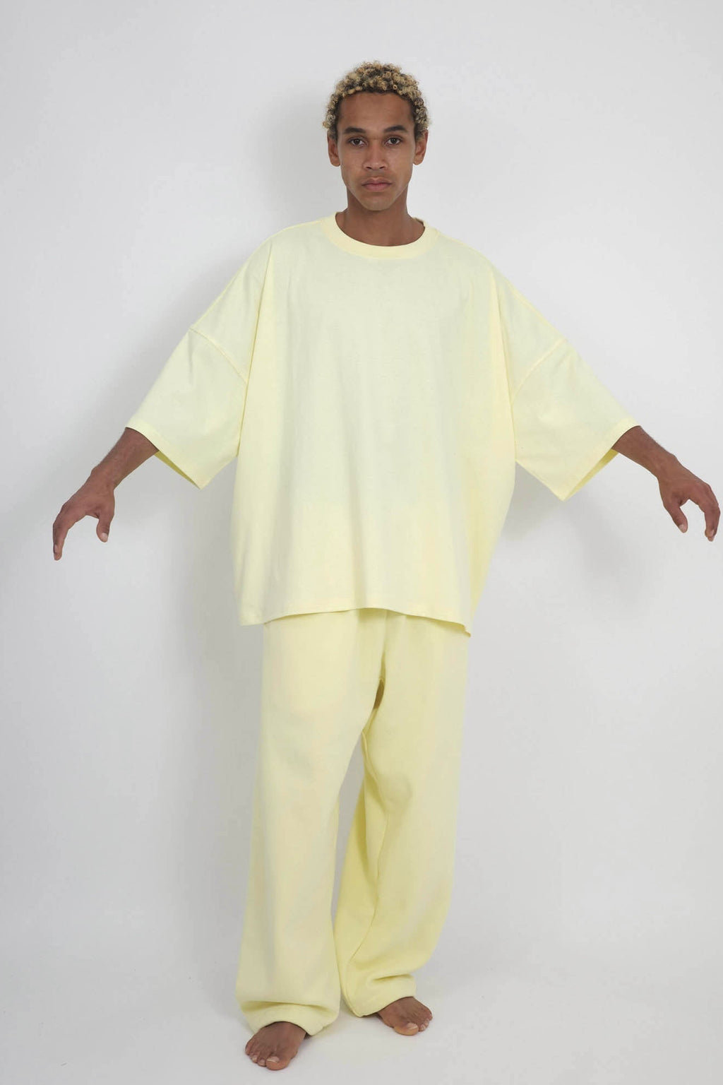 NISHIMOTO IS THE MOUTH WIDE S/S TEE NIM-WD01 LIGHT YELLOW