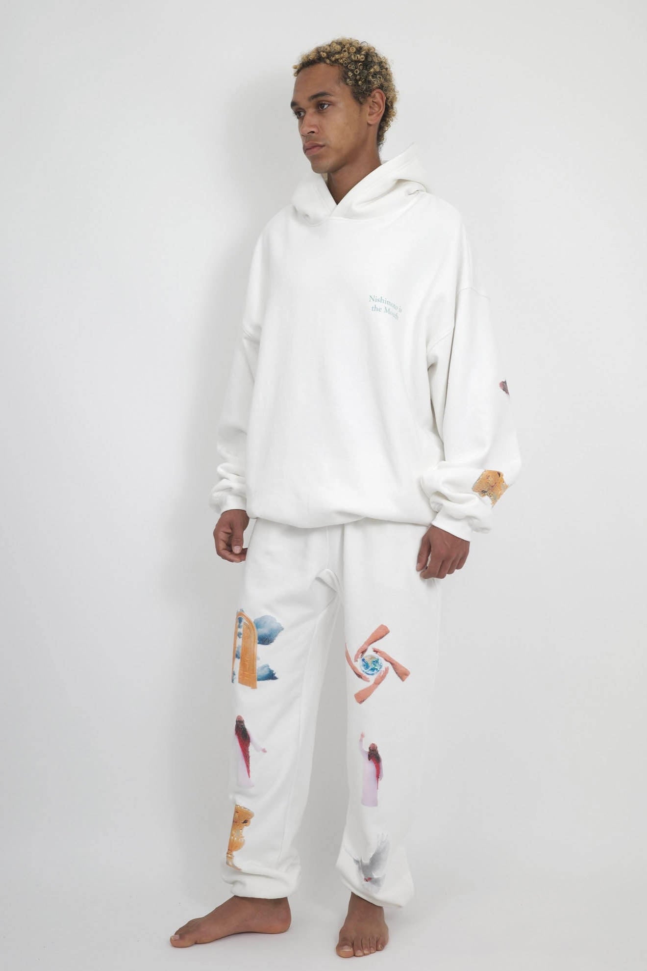 NISHIMOTO IS THE MOUTH SWEAT PANTS NIM-V05 WHITE