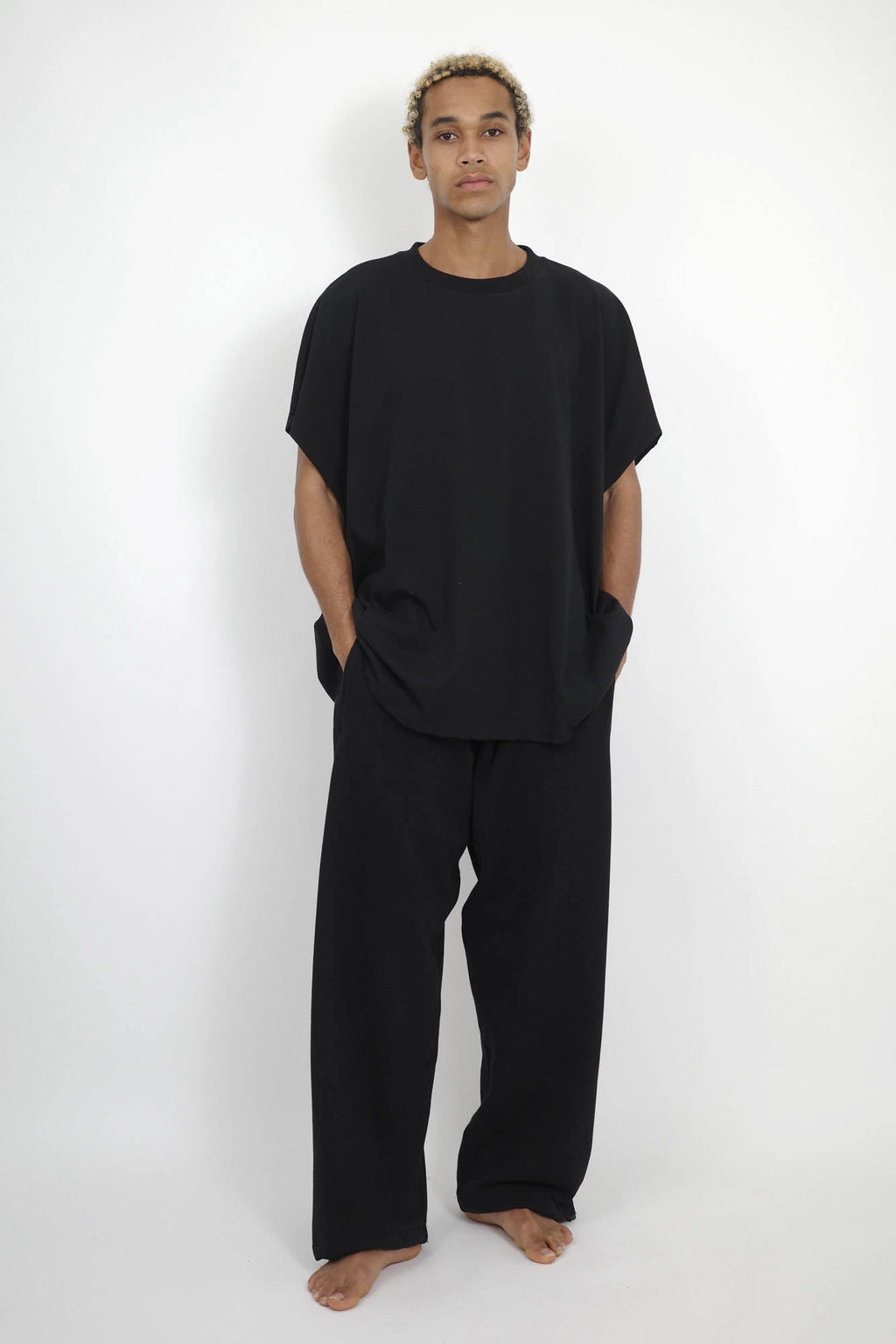 NISHIMOTO IS THE MOUTH WIDE SWEAT PANTS NIM-WD08 BLACK