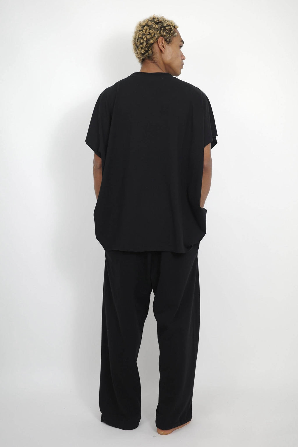 NISHIMOTO IS THE MOUTH WIDE SWEAT PANTS NIM-WD08 BLACK