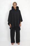NISHIMOTO IS THE MOUTH WIDE SWEAT PONCHO NIM-WD09 BLACK