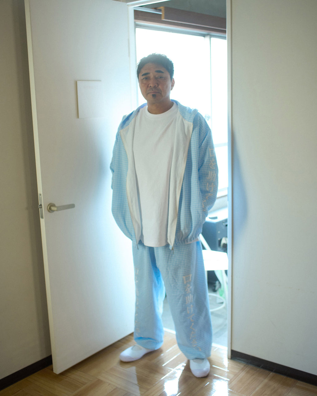 【予約商品：27年 2月上旬お届け】NISHIMOTO IS THE MOUTH GINGHAM CHECK HOODIE NIM-Z87 BLUE