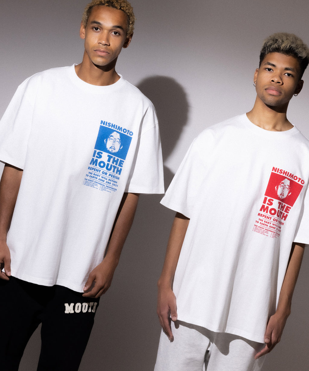 NISHIMOTO IS THE MOUTH S/S TEE NIM-SP01C WHITE/BLUE
