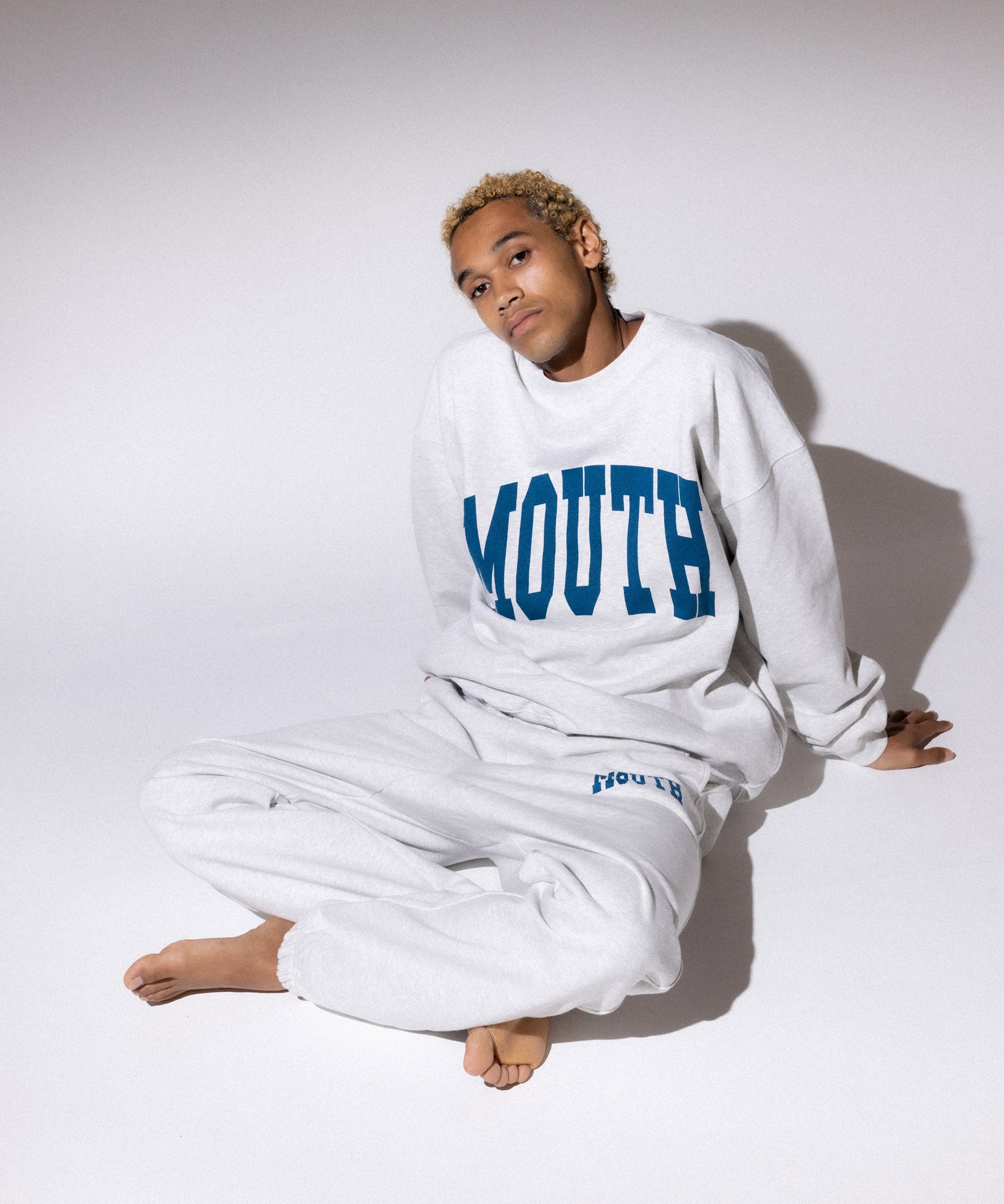 NISHIMOTO IS THE MOUTH SWEATSHIRT NIM-SP24 LIGHT HEATHER GRAY