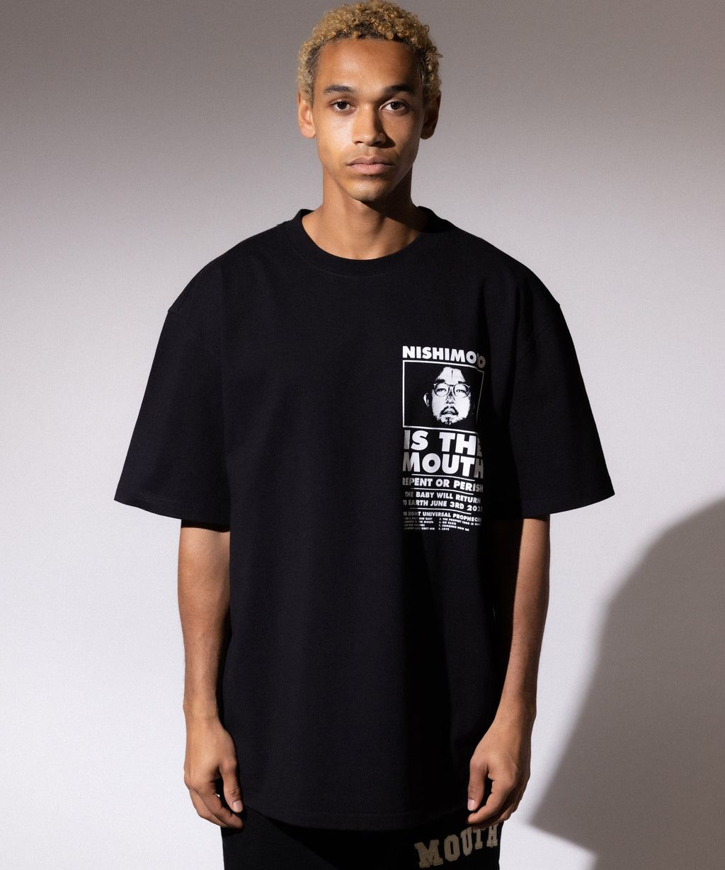 NISHIMOTO IS THE MOUTH S/S TEE NIM-SP01C BLACK/WHITE