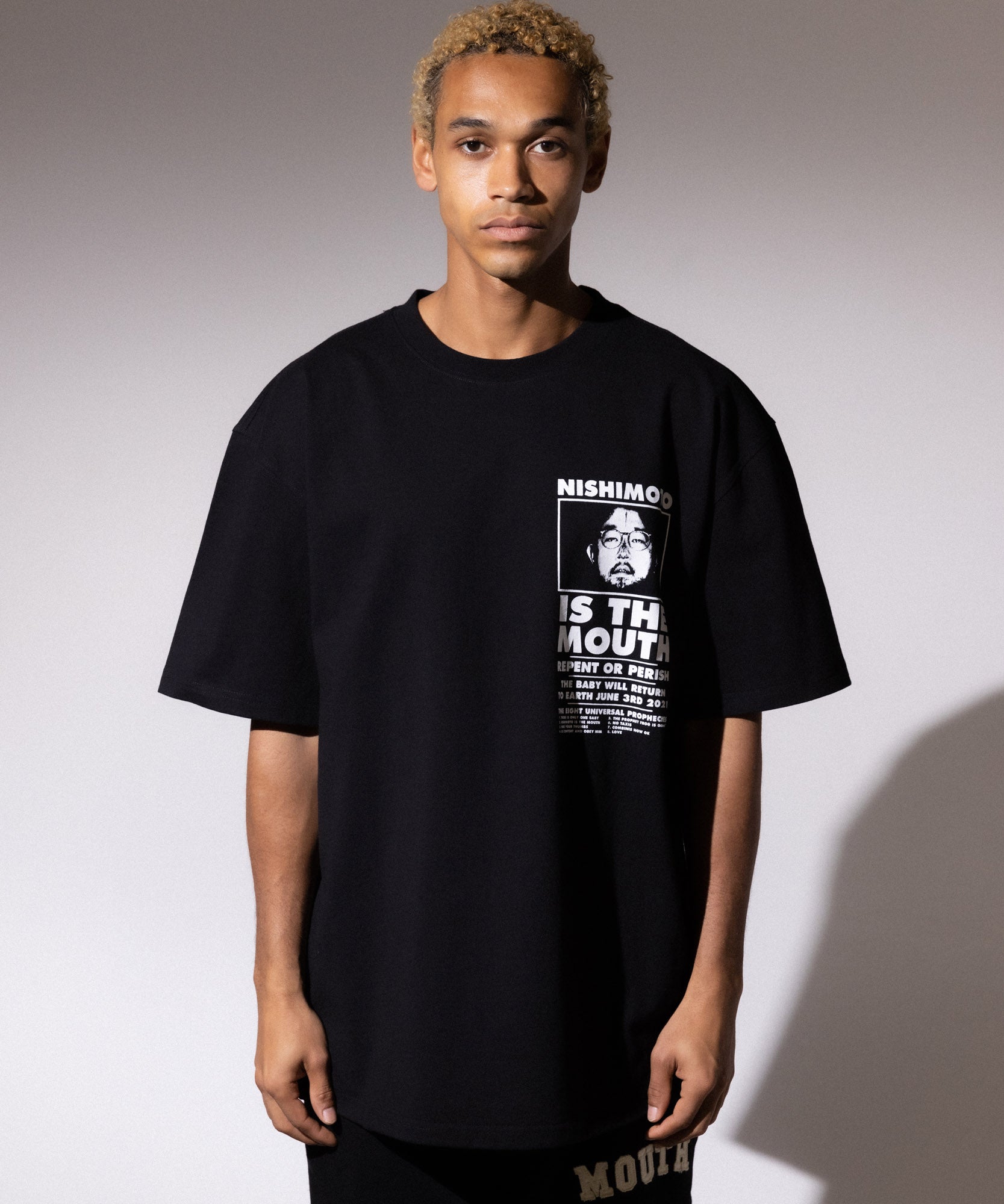 NISHIMOTO IS THE MOUTH S/S TEE NIM-SP01C BLACK/WHITE