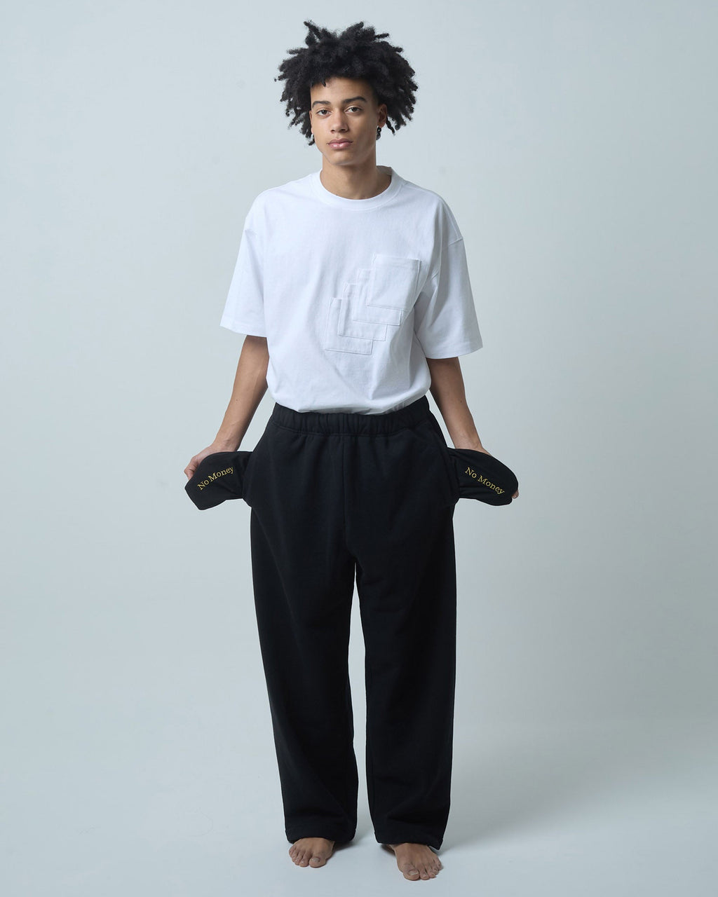 BOKUNOU COMMON NO MONEY WIDE SWEATPANTS BNCM-104P BLACK