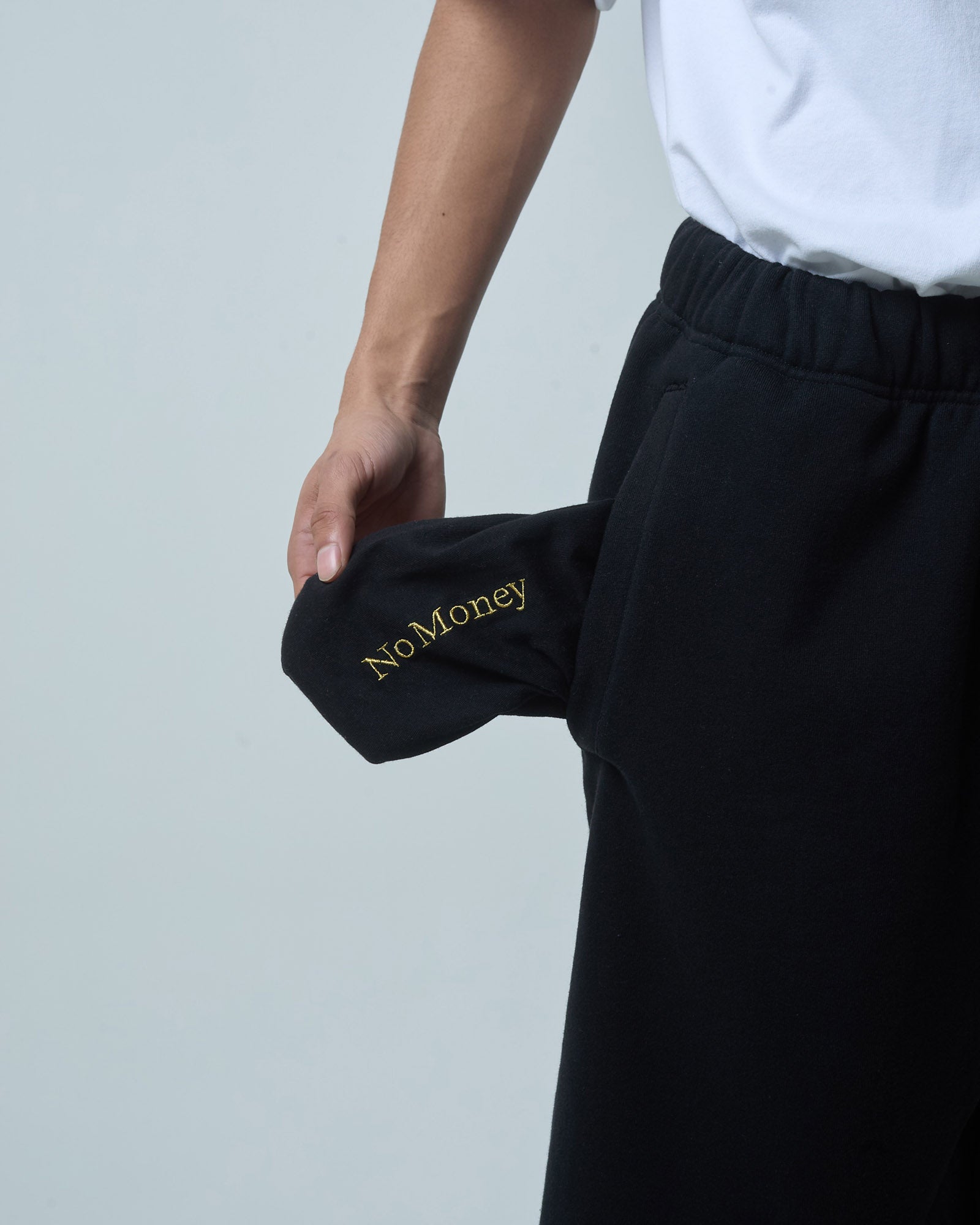 BOKUNOU COMMON NO MONEY WIDE SWEATPANTS BNCM-104P BLACK