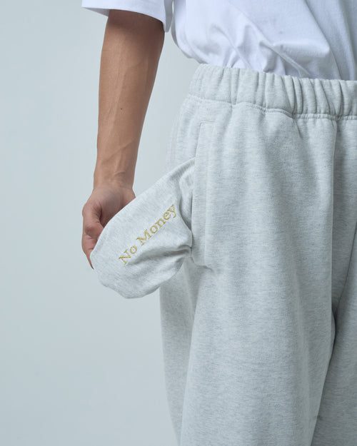 BOKUNOU COMMON NO MONEY WIDE SWEATPANTS BNCM-104P LIGHT HEATHER GREY