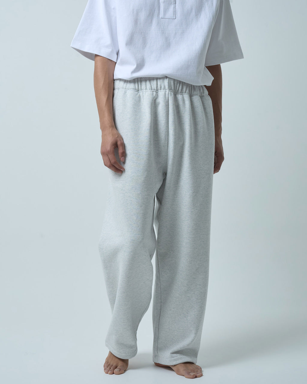 BOKUNOU COMMON NO MONEY WIDE SWEATPANTS BNCM-104P LIGHT HEATHER GREY