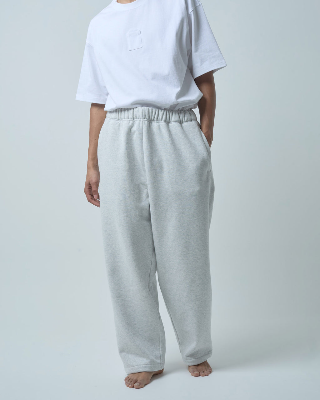 BOKUNOU COMMON NO MONEY WIDE SWEATPANTS BNCM-104P LIGHT HEATHER GREY
