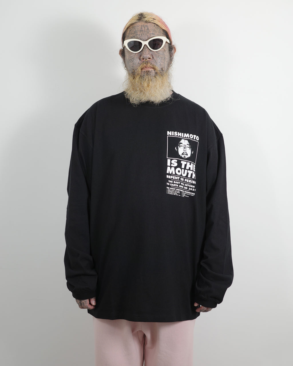 NISHIMOTO IS THE MOUTH S/S TEE NIM-SP02C BLACK/WHITE