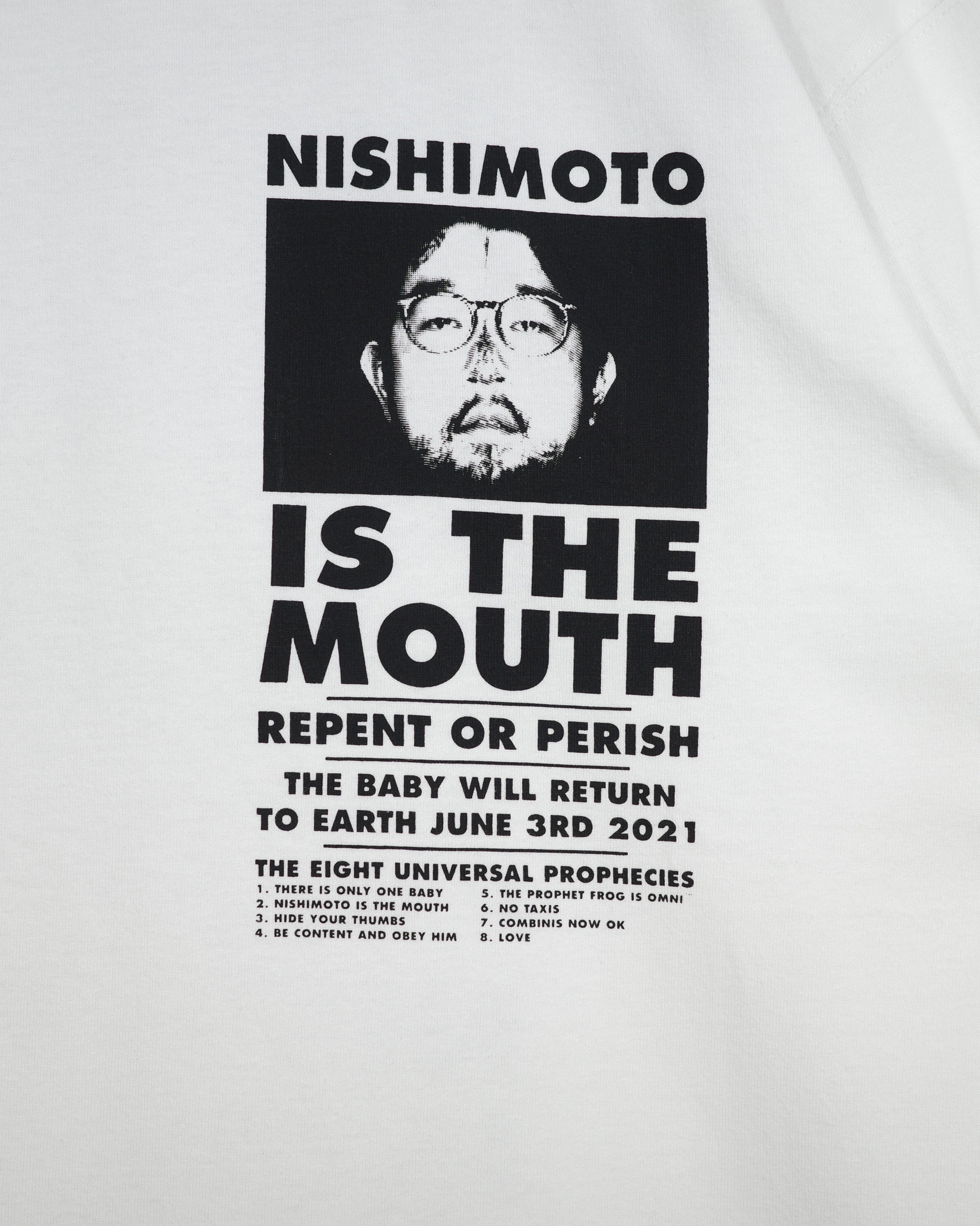NISHIMOTO IS THE MOUTH S/S TEE NIM-SP02C WHITE/BLACK