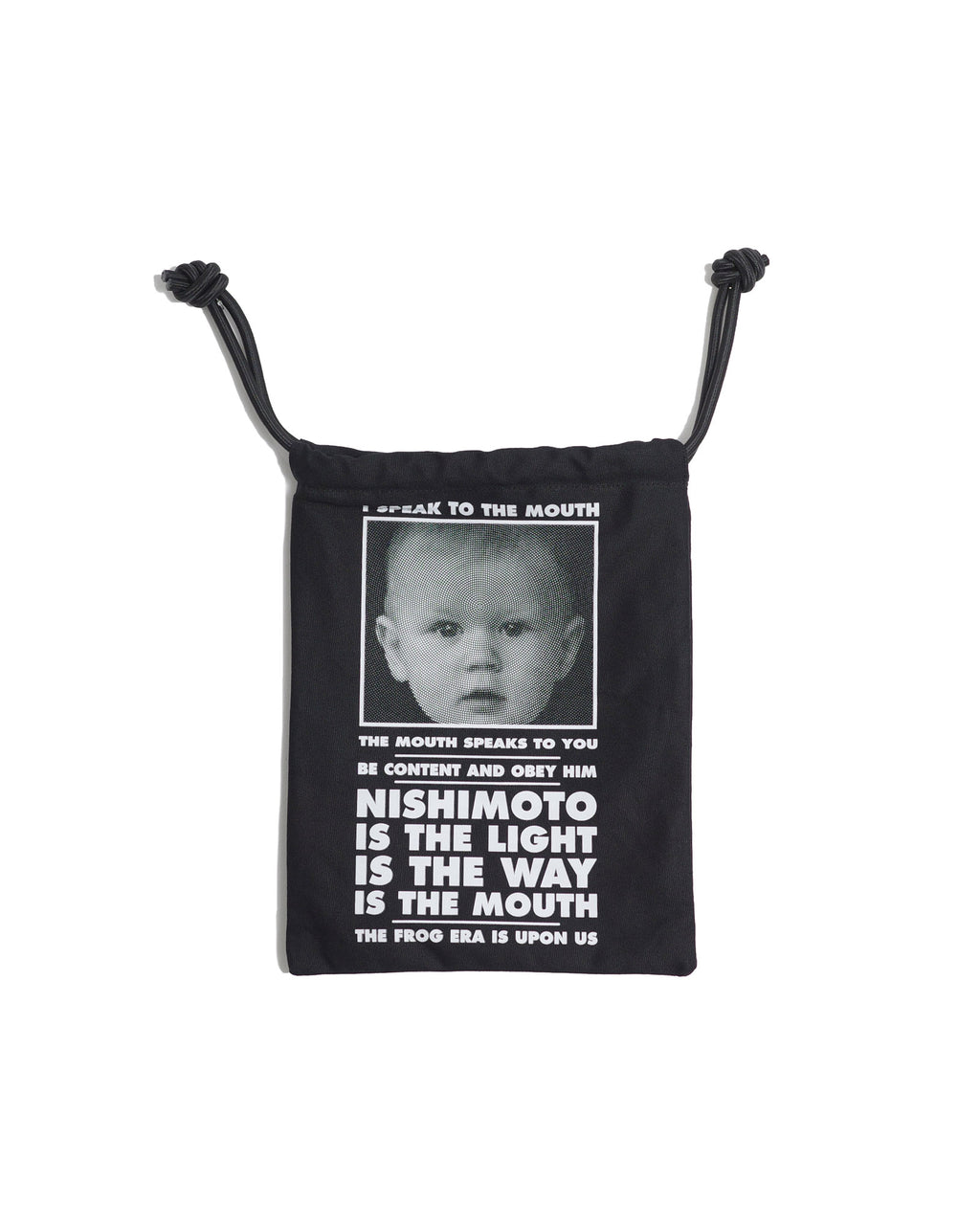 NISHIMOTO IS THE MOUTH BIG DRAWSTRING BAG NIM-G27 BLACK