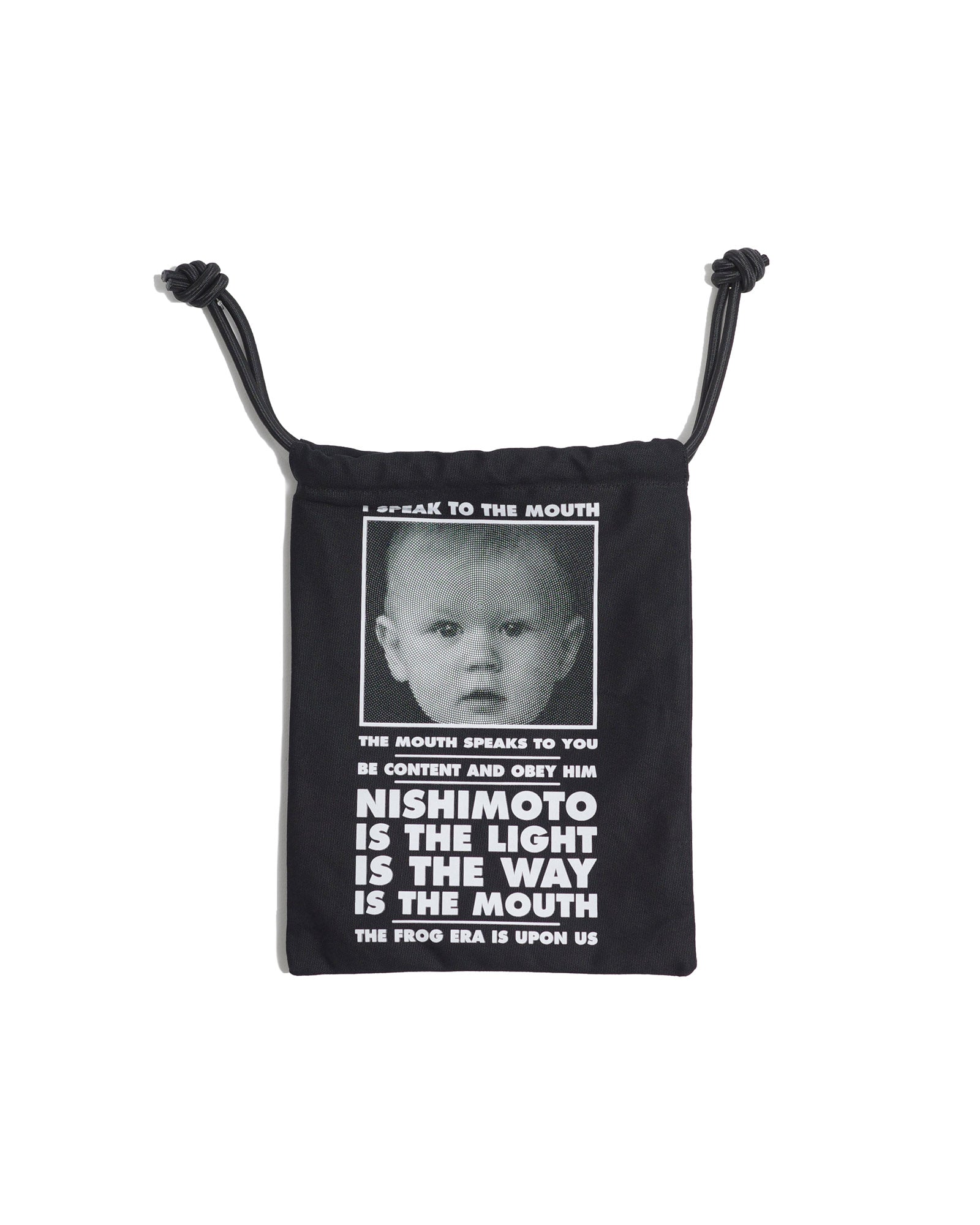 NISHIMOTO IS THE MOUTH BIG DRAWSTRING BAG NIM-G27 BLACK