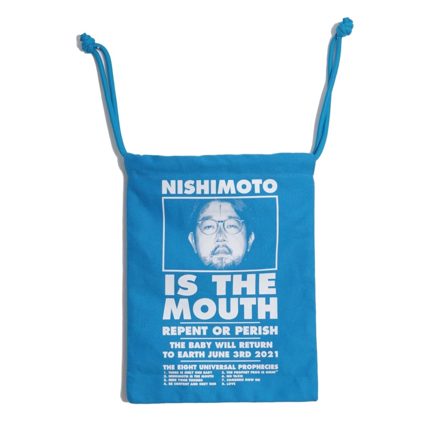 NISHIMOTO IS THE MOUTH BIG DRAWSTRING BAG NIM-G27 BLUE