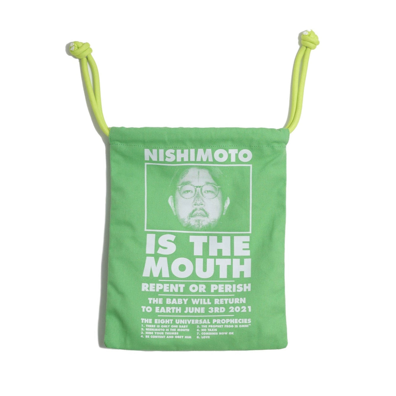 NISHIMOTO IS THE MOUTH BIG DRAWSTRING BAG NIM-G27 GREEN