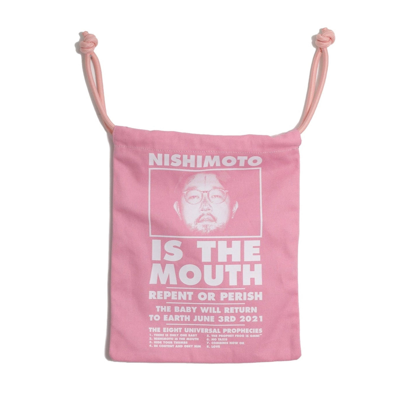 NISHIMOTO IS THE MOUTH BIG DRAWSTRING BAG NIM-G27 PINK