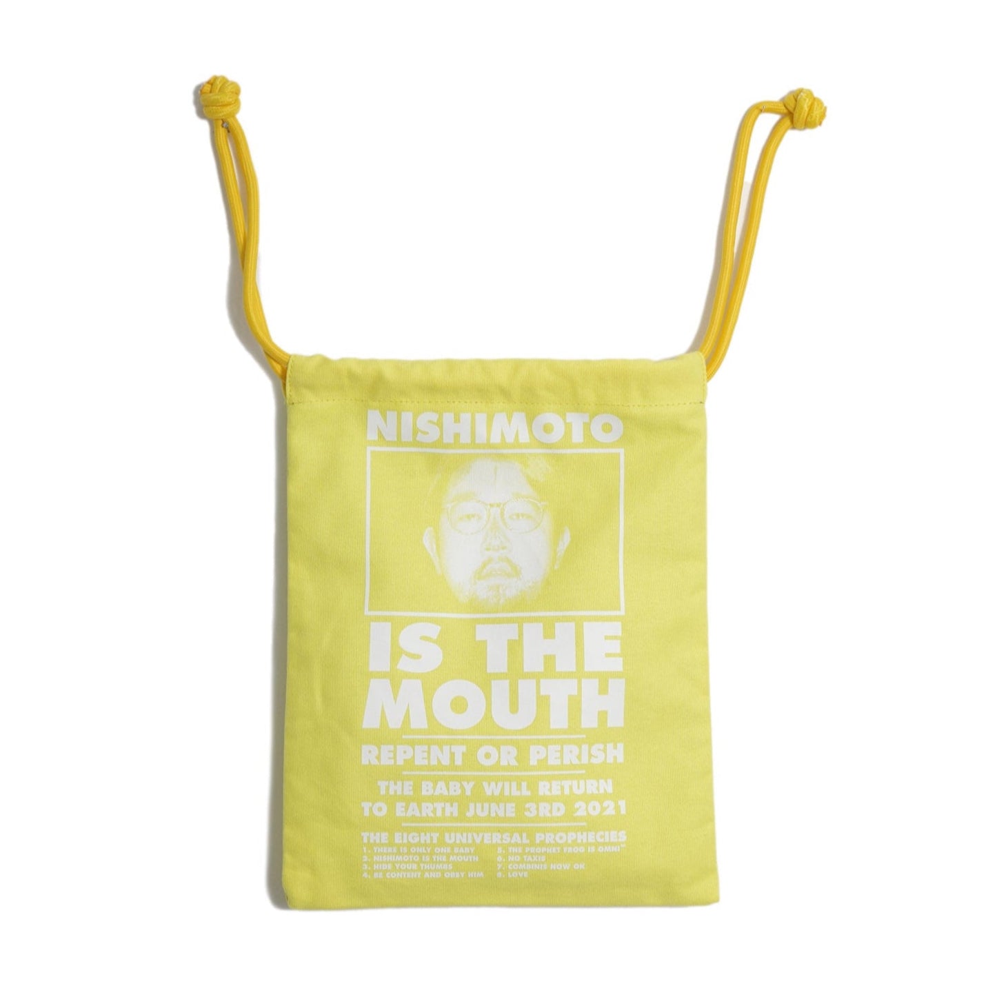 NISHIMOTO IS THE MOUTH BIG DRAWSTRING BAG NIM-G27 YELLOW