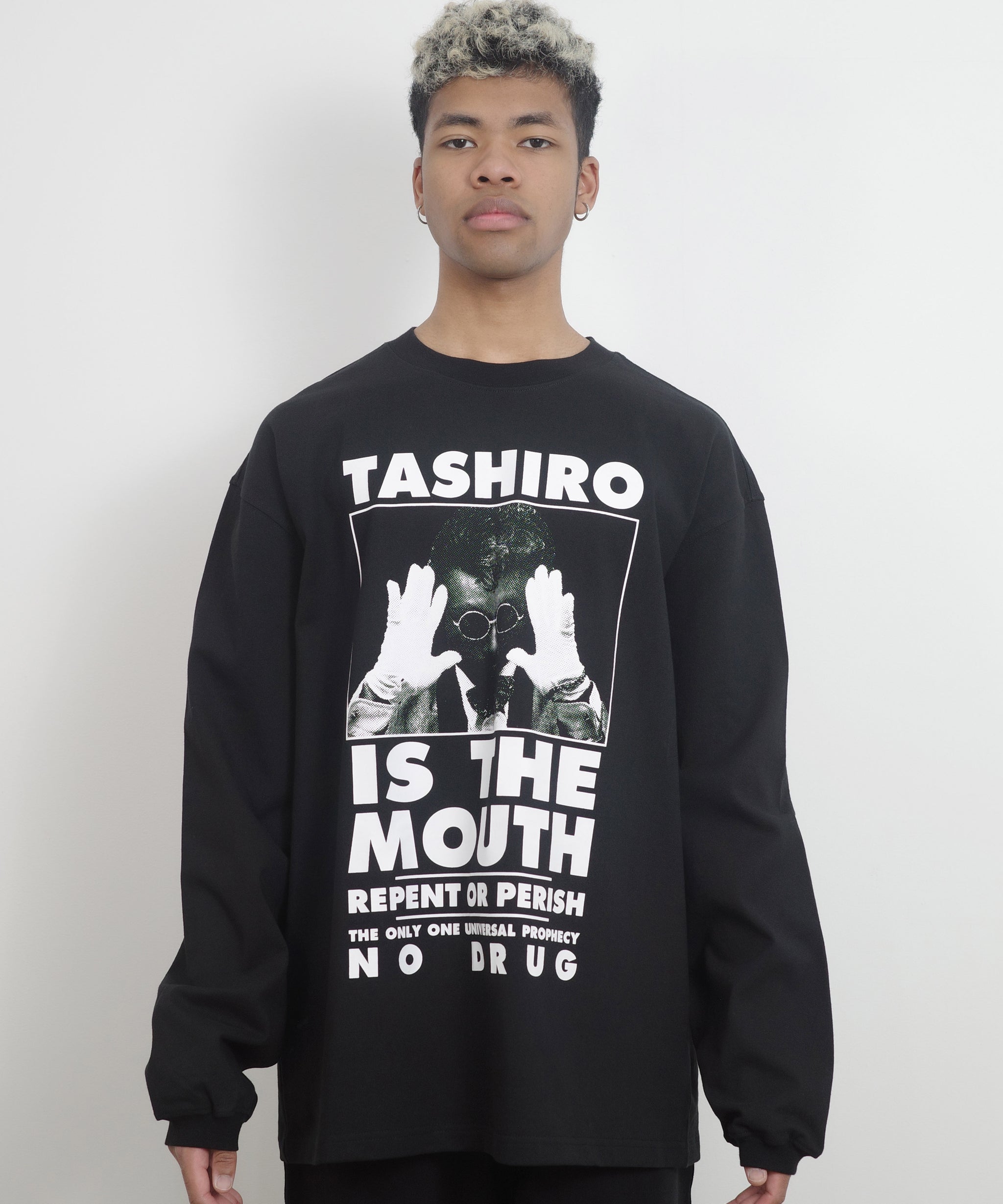 TASHIRO IS THE MOUTH L/S TEE TITM-A02 BLACK – COMMON BASE