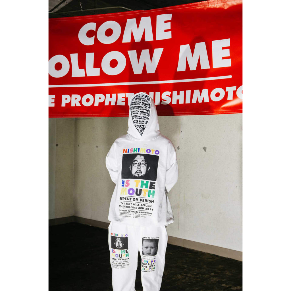 NISHIMOTO IS THE MOUTH CLASSIC SWEAT PANTS  (GLITTER)NIM-L15G WHITE