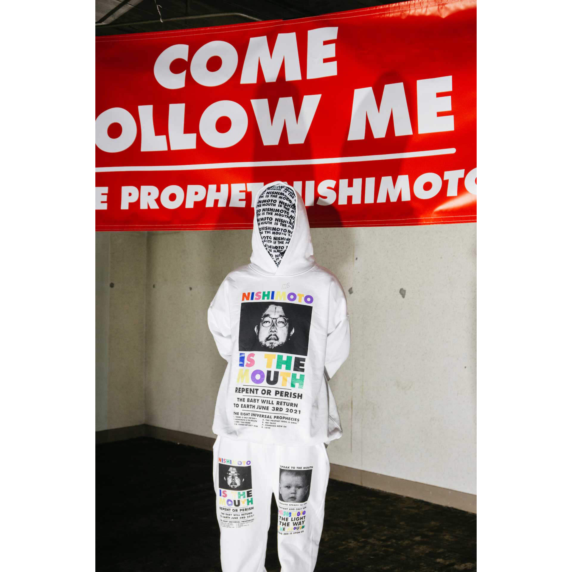 NISHIMOTO IS THE MOUTH CLASSIC SWEAT PANTS  (GLITTER)NIM-L15G WHITE