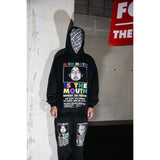 NISHIMOTO IS THE MOUTH CLASSIC SWEAT HOODIE (GLITTER)NIM-L13G BLACK