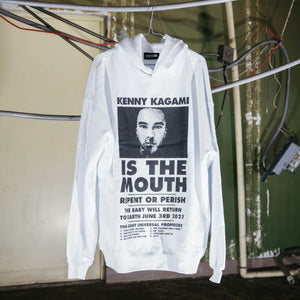 NISHIMOTO IS THE MOUTH × KENNY KAGAMI Collaboration SWEAT HOODIE NMKNY-02 WHITE