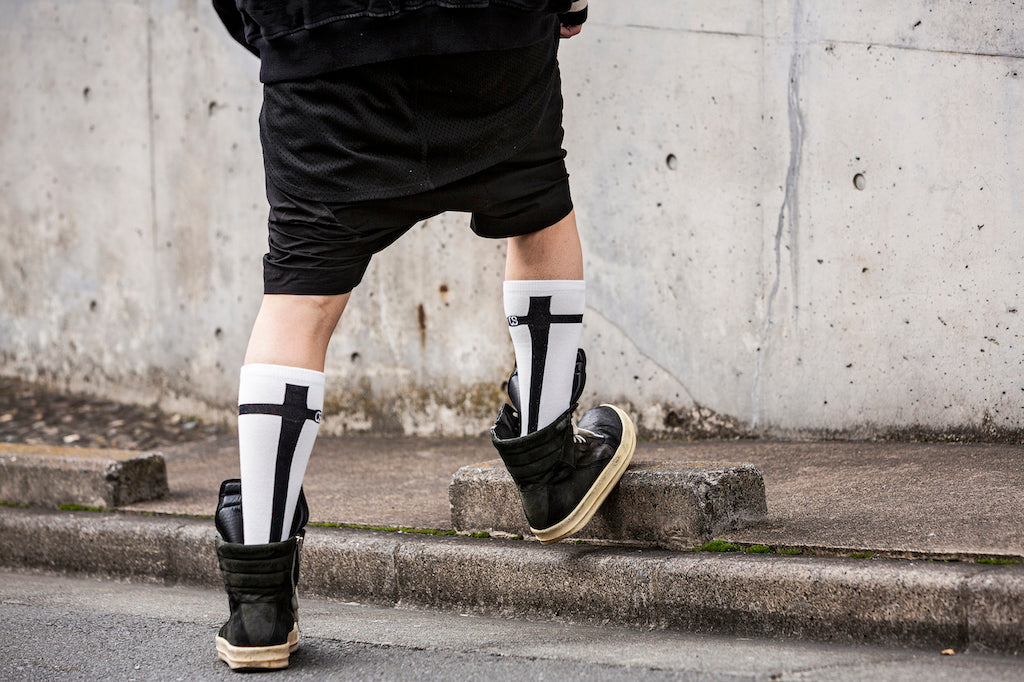 COMMON SOX  LONG SOCKS"LINE" CSR-002 WHITE