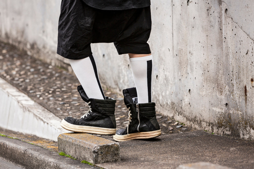 COMMON SOX  LONG SOCKS"LINE" CSR-001 WHITE