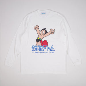 Astro Boy x COIN PARKING DELIVERY L/S TEE CPDAT-02 WHITE