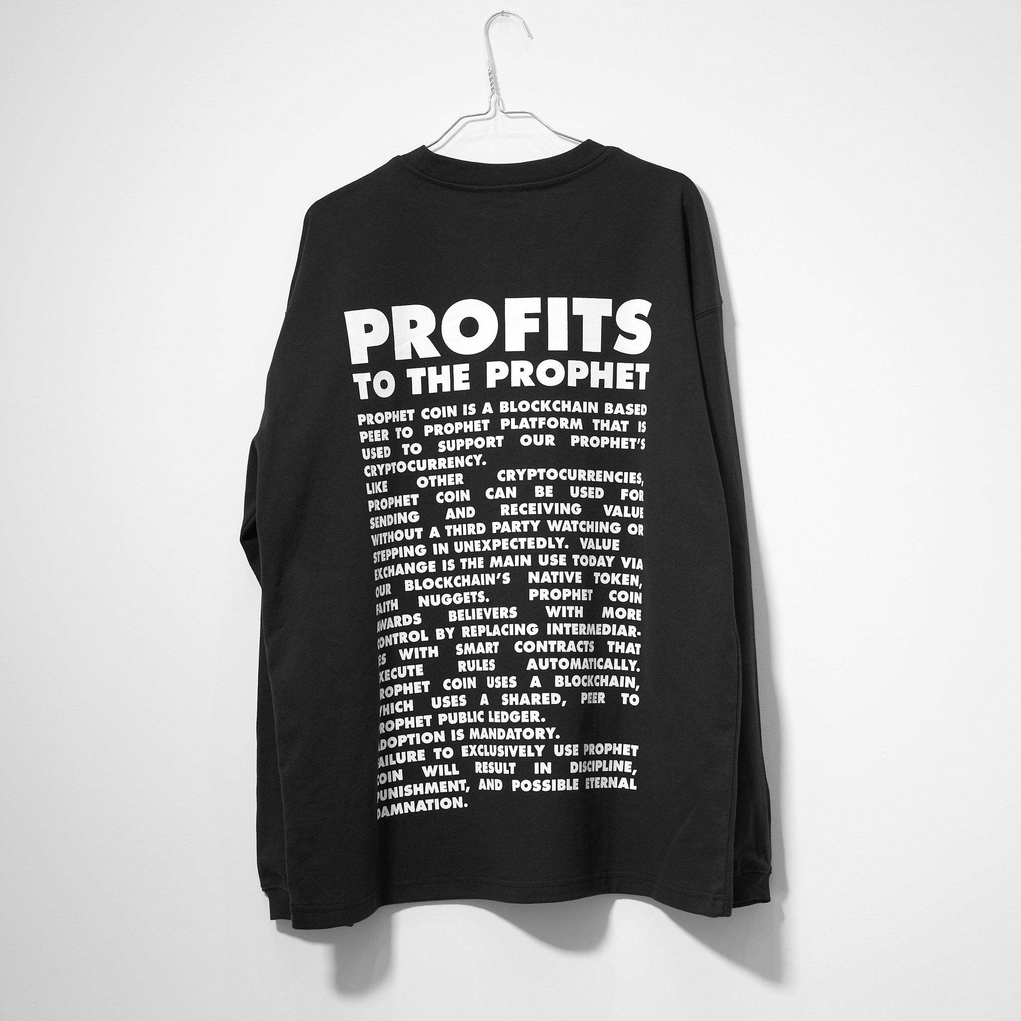 NISHIMOTO IS THE MOUTH PROPHET COIN L/S TEE NIM-P22 BLACK