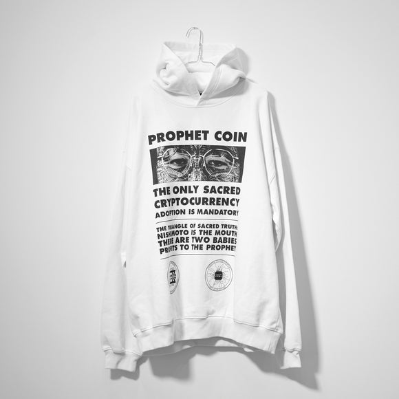 NISHIMOTO IS THE MOUTH PROPHET COIN SWEAT HOODIE NIM-P23 WHITE