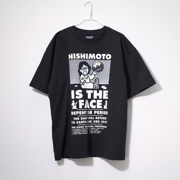 NISHIMOTO IS THE MOUTH × face  S/S TEE NIMFC-01 BLACK